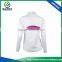 High Quality White Color With Purple Red Big Trims Women Fleece Pullover