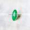 Natural Stone Agate Jade Egg Oval Pendant Ring