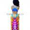 Woman Gradient colors maxi dresses digital printing sexy club dresses
