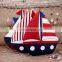 Mediterranean Style Popular Sailboat Cotton And Linen Pillow Home Textile Cushion