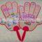 plastic white stick summer advertising gift promotional hand fan