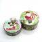 Christmas candy tin can wholesale, round metal chocolate tin can