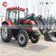 Дешевая 100hp 4WD сельскохозяйственная мини-трактор с фронтальным погрузчиком и экскаватором сзади