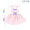 Baby Girl Solid Pink Color Dress halter Sweet Baby Girl Dress with two cute pocket Summer Clothings
