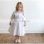 2T to 16 Years 2020 New Summer Baby Dress V-neck Half-sleeve Kids Shirt Girls Dress Children Midi Dress