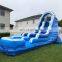 Blue Wave Jumping Inflatable Marble Water Slide Pool, Outdoor Inflatable Slide For Children