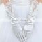 Instyles New White Bride Wedding Dress Party Fingerless Pearl Lace Satin Bridal Gloves