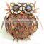 Lovely Yard Flamingos owl bird Garden Stake Solar Crackle Glass Ball Lights