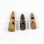 50Mm 2 Holes Brown Washable Logo Engraved Natural Coat Rope Wood Toggle Button