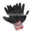 Crinkle Latex Coated Nylon Highway Work Gloves Good Durability Seamless Knitted Rubber Safety Gloves With Textured Palm