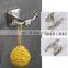 China Washroom Zinc toilet hardware 4 piece set in Brushed nickel restroom sanitary fittings and bathroom accessories