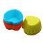 Food Grade free Bpa baking Tools Silicone Multi colors 12pcs Muffin Cup Cake Moulds