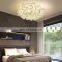 New Design Slice Shape White And Brass Finish For Living Room Decoration Iron Pendant Lamp