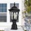Outdoor Christmas Decoration Round Shade Led Courtyard Stand Gate Post Pillar Light