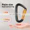 JRSGS Wholesale Custom Camping Hiking Outdoor Small Safety Snap Hook Clip logo Keychain Locking Aluminum Alloy Carabiner S7801B