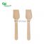 Yada Disposable Compostable Square End Tasting Party Wood Pointed Spoon 95mm Ice Cream Spoons