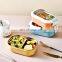 Eco Friendly Cute Latest Custom Printed Korean Plastic Style School Stainless Steel Insulated Bento Kids Lunch Box