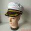 Embroidered navy captain white navy hat hat hat hat factory