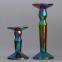 Rainbow Electroplated Glass Candle Holder Set Manufacturer Colorful Candlestick