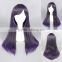 wholesale 65CM funny medium straight purple ombre colors women Lolita costume synthetic hair wig