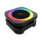 Portable Wireless Speaker with Colorful Lights, Unique Fan Design, FM Radio with Loud Stereo Speaker for Camping