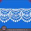 Factory price high quality scalloped eyelash chantilly lace trim sequin bridal lace trim for dress