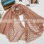 90cm * 180cm Hollow Out Circled Design Cotton Linen Lace Scarf Muslim Shawl