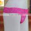 Comfortable Sexy Hot Sell Lace Pink Thongs Underwear Panty