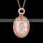 elliptical zircon nacklace in hollow design chain necklace