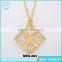 china wholesale top sale charm custom alloy gold crystal necklace bridal jewelry