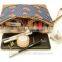 cotton and pu cometic bag with handle cheap price customized brand cometic bag