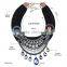 New Arrival Handmade Leather Chain Choker Indian Colorful Gems Pendant Collar Necklace