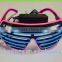 Wholesale LED shutter party glasses flashing el wire sunglasses with CE ROHS approval