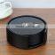 High grade European style black leather round drink coaster set