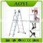 YK New 3*8 Steps Folding Strong Construction Aluminum Triple Extension Ladders
