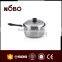 single handle steel lid Stainless Steel milk boiling pot