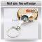 Wholesale shark shape metal compass key chains key ring