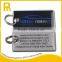 Custom shaped metal id tag keychain with laser qr code id number info