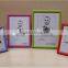 Wholesal cheap colorful picture frame pvc plastic photo frame