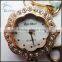 latest fashion long chain fake diamond watch