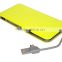 8000mAh PVC Leather built in cable power bank