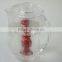 Acrylic plastic juice water infuse pitcher
