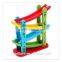 Wooden Sliding Cars In Four Colors Four Layers Track With Four Small Cars