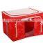 fabric folding storage box with window