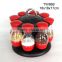 TW969 8pcs plastic spice jar set with plastic lid and stand