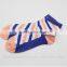 Diagonal striped women cotton socks OEM socks