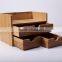 Bamboo Desk Organizer Storage Box MakeUp Case