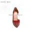 Custom christmas red color cheap high heel pumps for women diamond shoes