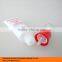 cream plastic pump tubes and silk screen printing with logo clear cap