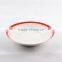 Colorful band ceramic salad plates linyi supplier ceramic dishes